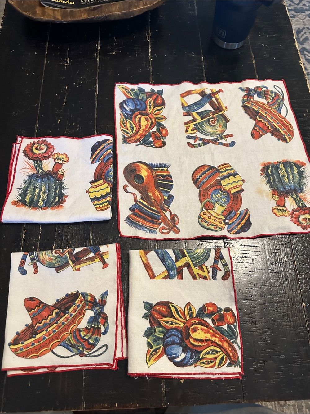 Decorative Southwestern Cocktail Napkins - Multicolor